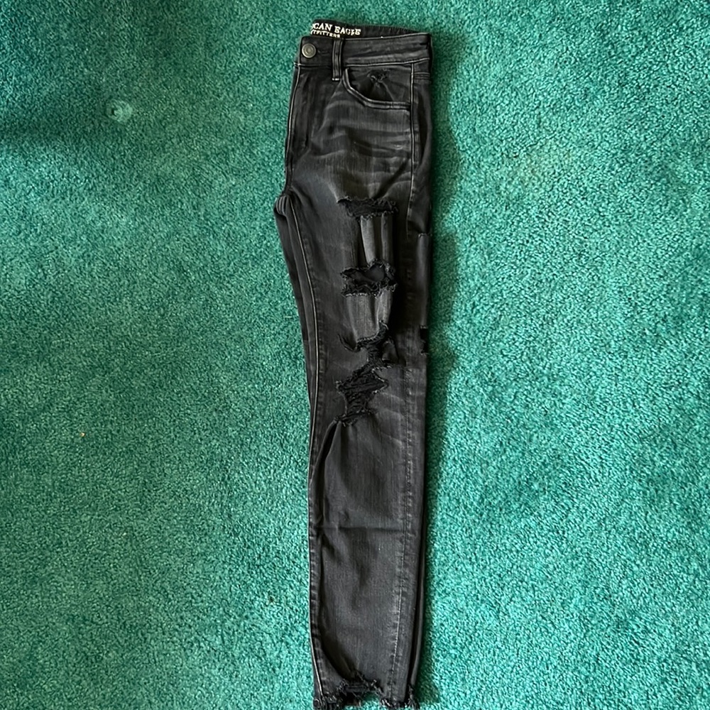 American Eagle Black High Rise Jegging